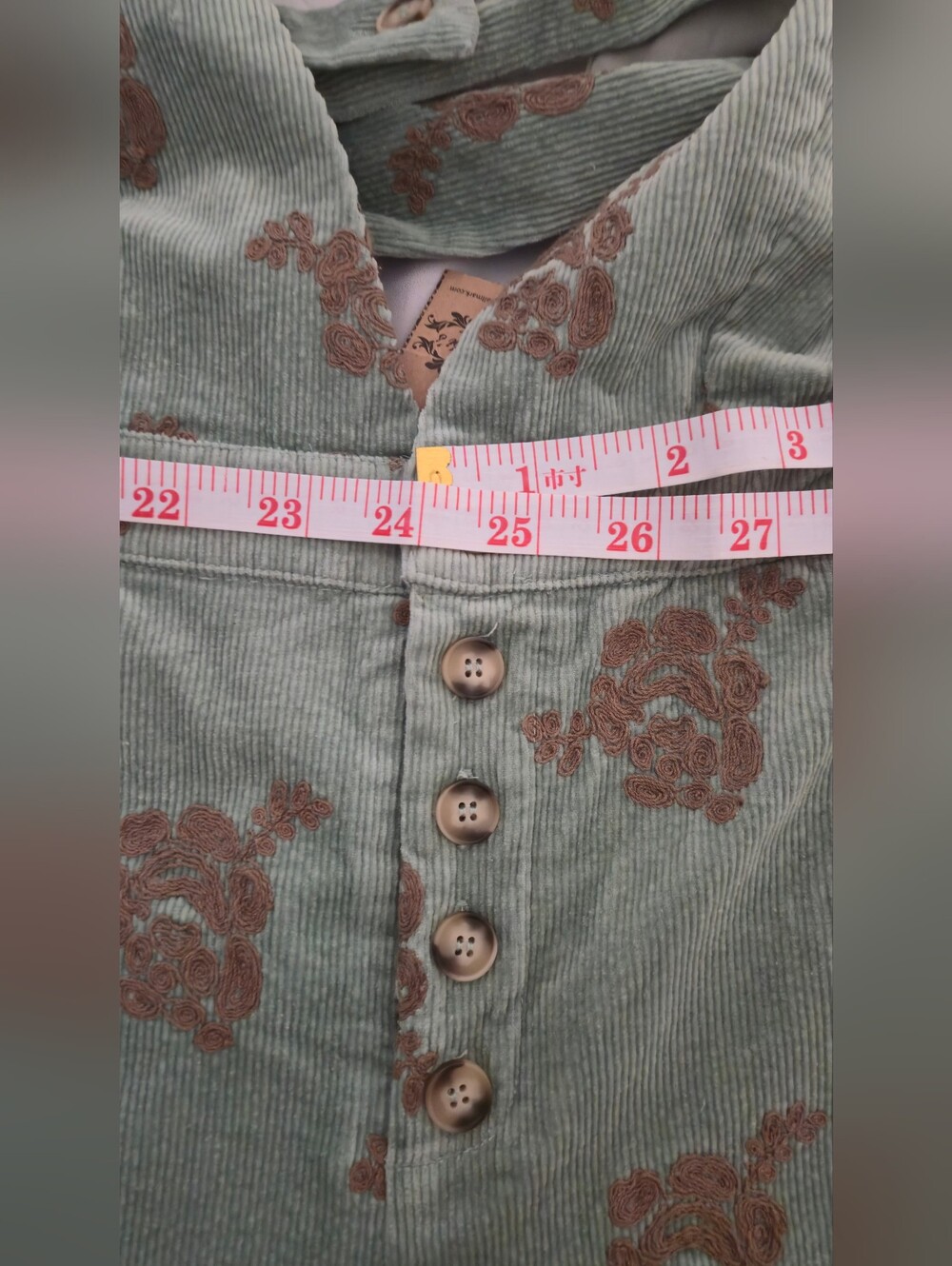 Mystree Sage Green Floral Jumpsuit with Brown Accents - Picture 13 of 14